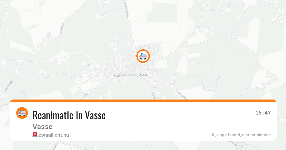 Reanimatie in Vasse — 9 apr 2026