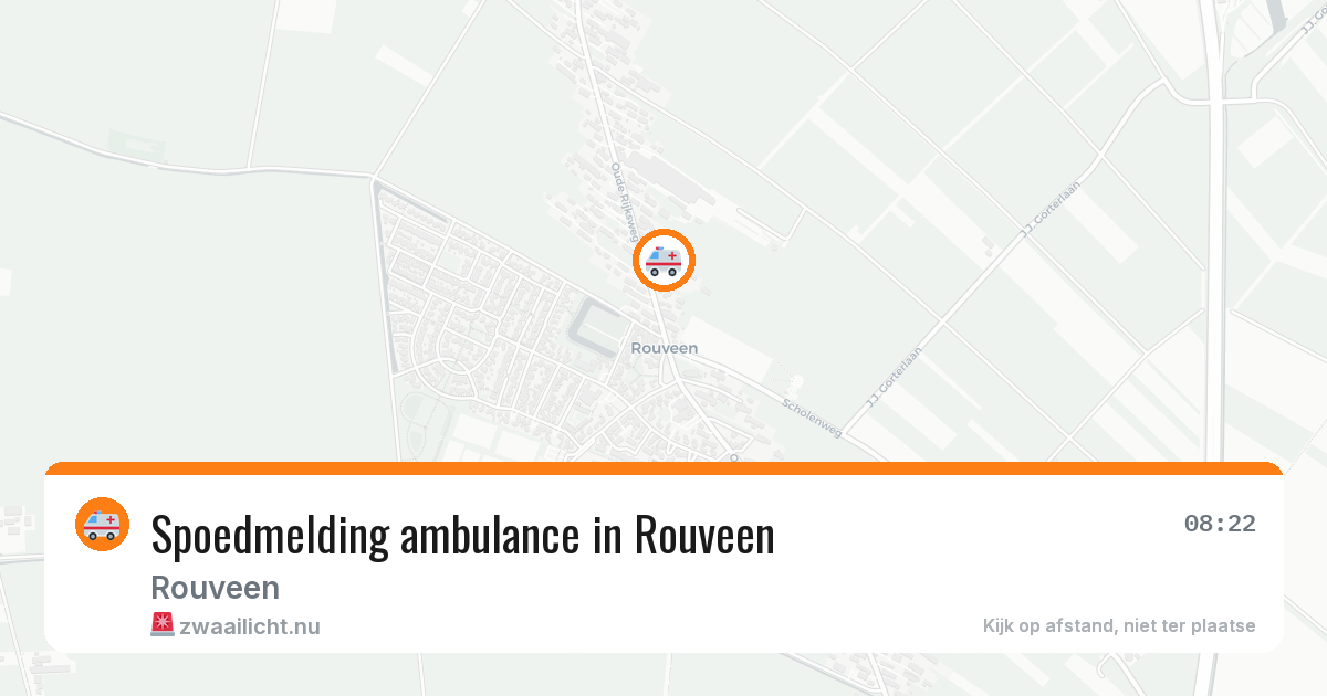 Spoedmelding ambulance in Rouveen — 26 mei 2026