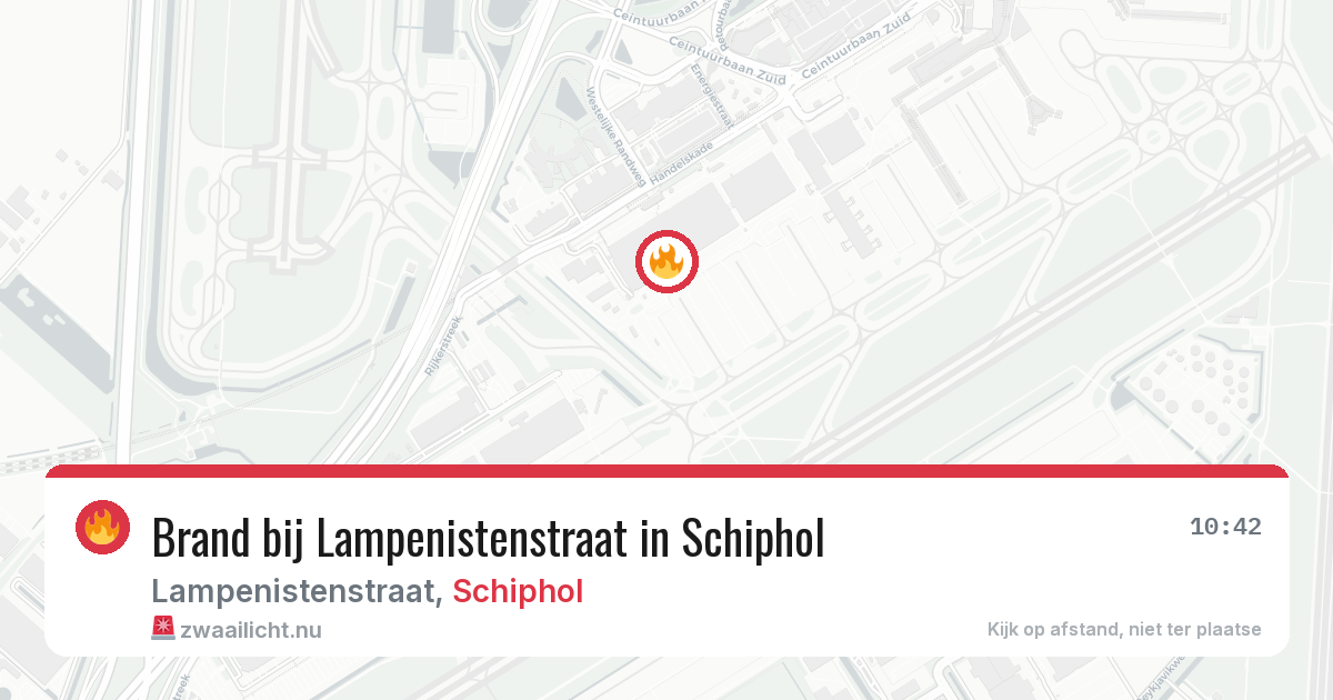Brand bij Lampenistenstraat in Schiphol — 18 mei 2026