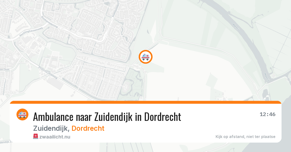 Ambulance naar Zuidendijk in Dordrecht — 11 jul 2026