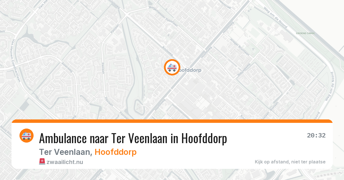 Ambulance naar Ter Veenlaan in Hoofddorp — 20 jul 2026