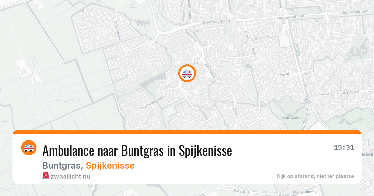Ambulance naar Buntgras in Spijkenisse — 20 mrt 2026