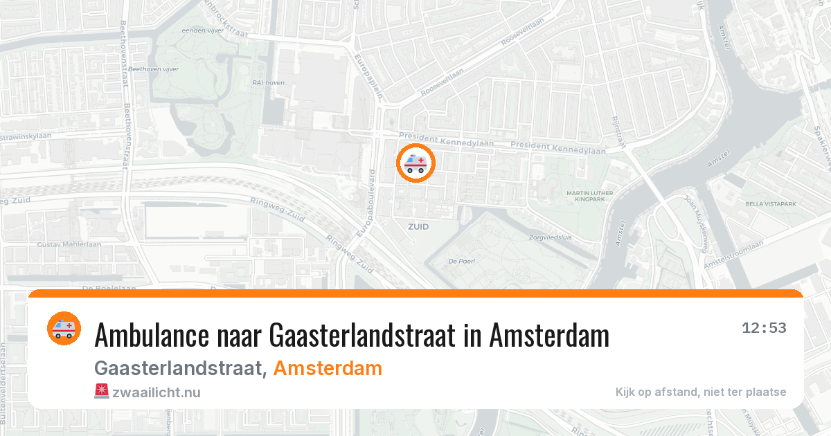 Ambulance naar Gaasterlandstraat in Amsterdam — 14 jul 2026