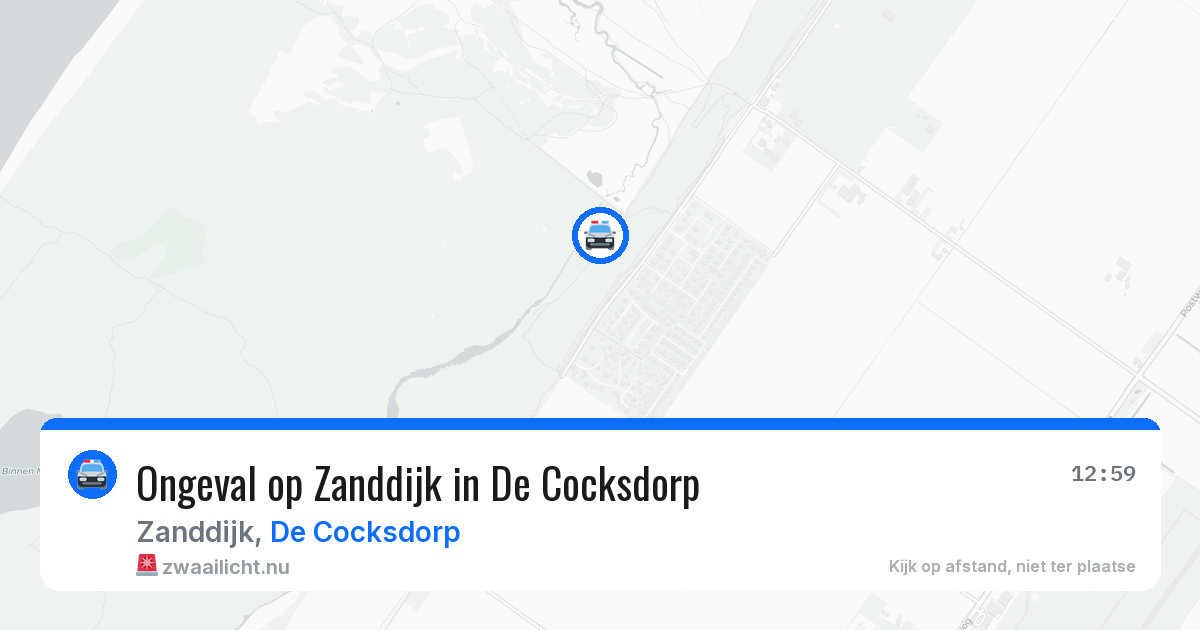 Ongeval op Zanddijk in De Cocksdorp — 17 jul 2026