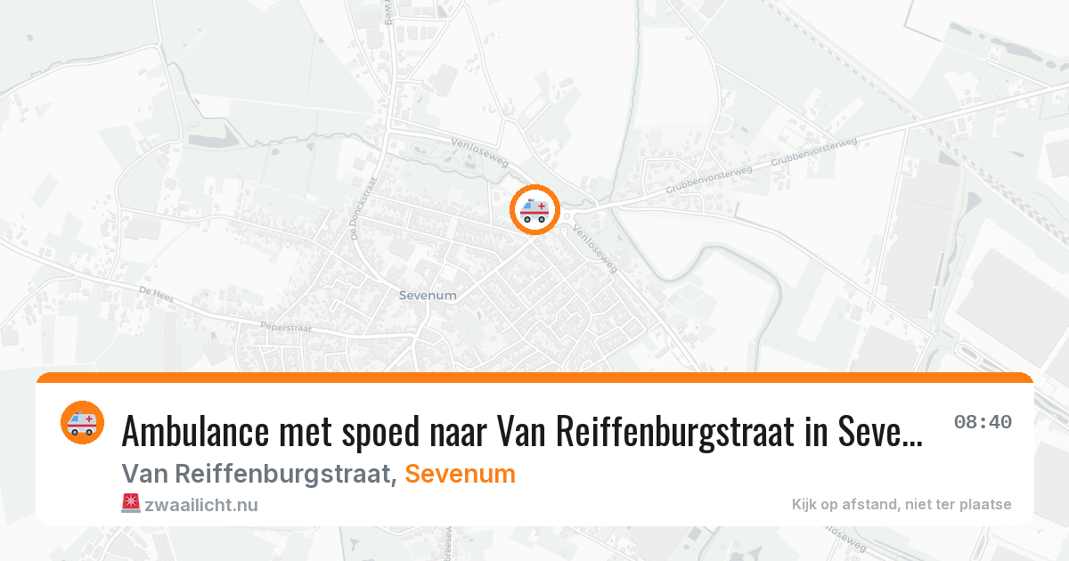 Ambulance met spoed naar Van Reiffenburgstraat in Sevenum — 24 jul 2026