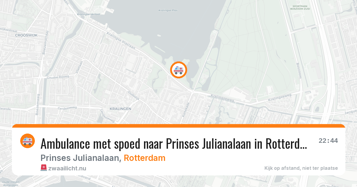 Ambulance met spoed naar Prinses Julianalaan in Rotterdam — 21 jul 2026