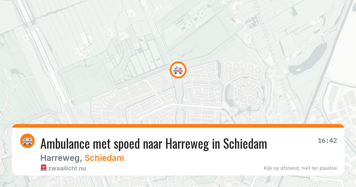 Ambulance met spoed naar Harreweg in Schiedam — 11 jul 2026