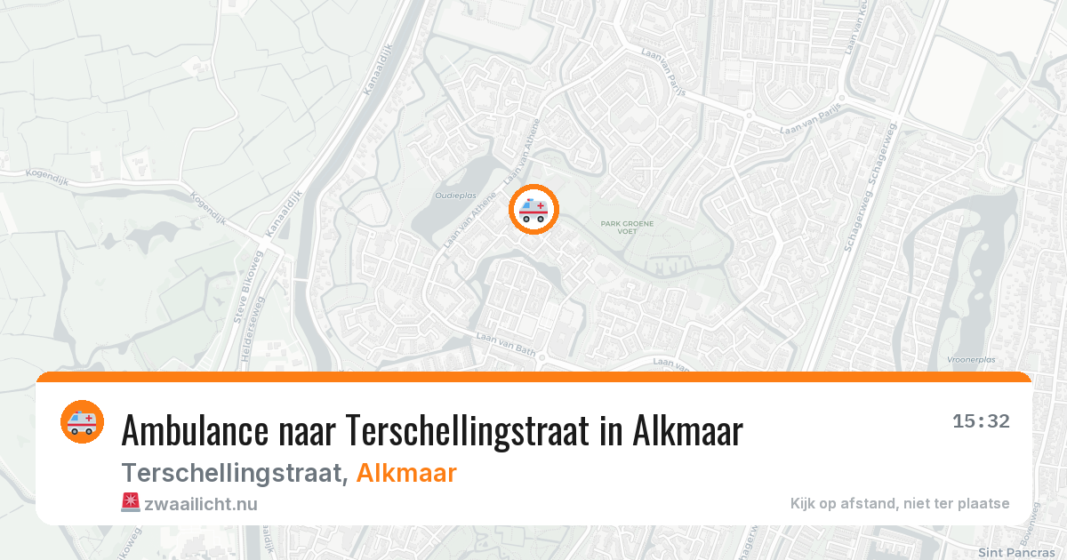 Ambulance naar Terschellingstraat in Alkmaar — 25 jul 2026