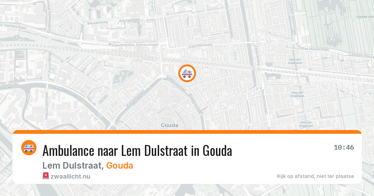 Ambulance naar Lem Dulstraat in Gouda — 10 jul 2026