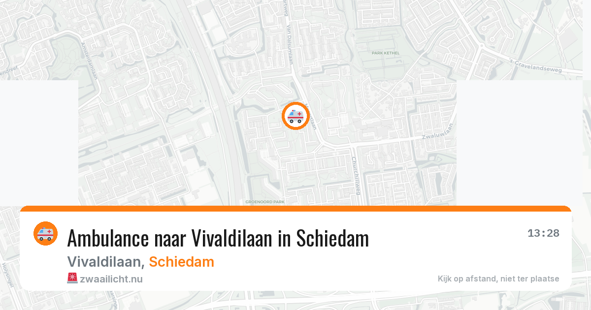 Ambulance naar Vivaldilaan in Schiedam — 10 jul 2026
