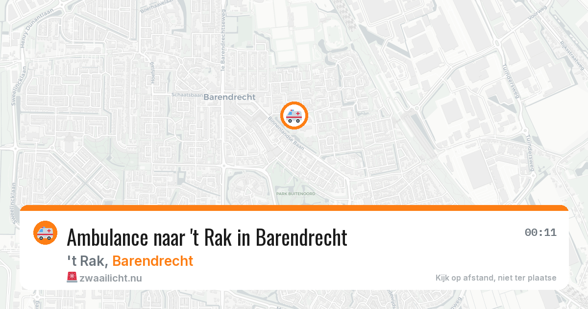 Ambulance naar 't Rak in Barendrecht — 29 apr 2026