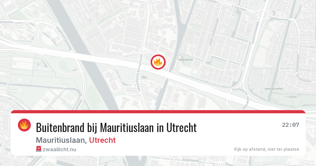 Buitenbrand bij Mauritiuslaan in Utrecht — 3 apr 2026