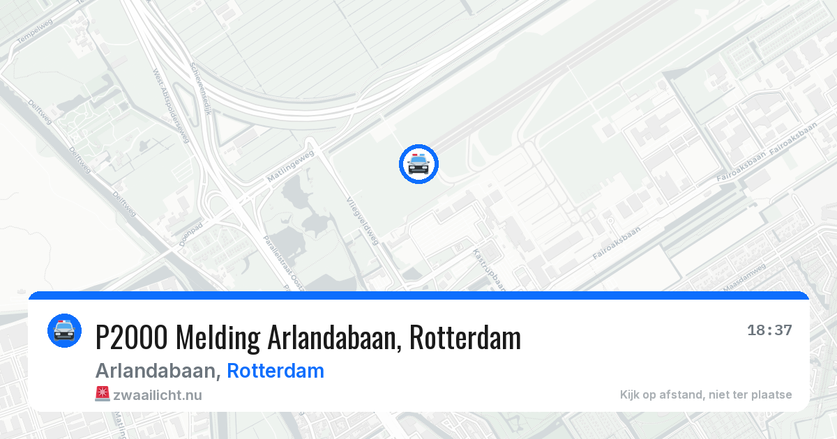 P2000 Melding Arlandabaan, Rotterdam — 21 mrt 2026