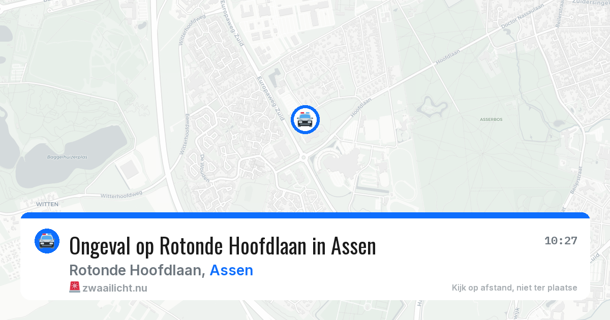 Ongeval op Rotonde Hoofdlaan in Assen — 16 apr 2026