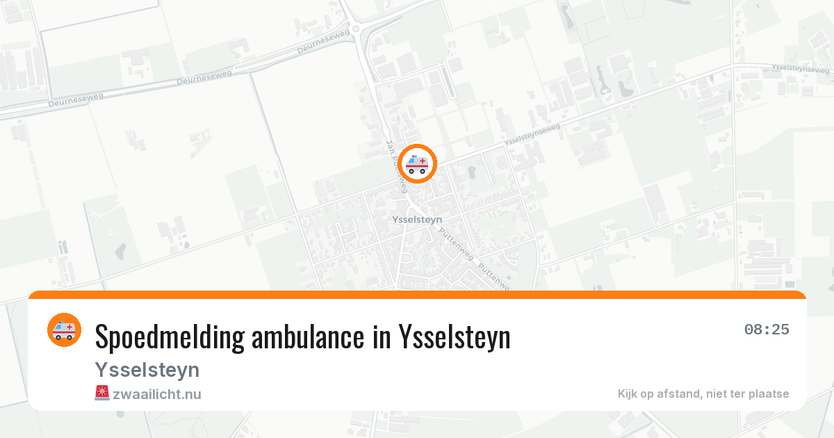 Spoedmelding ambulance in Ysselsteyn — 20 jul 2026