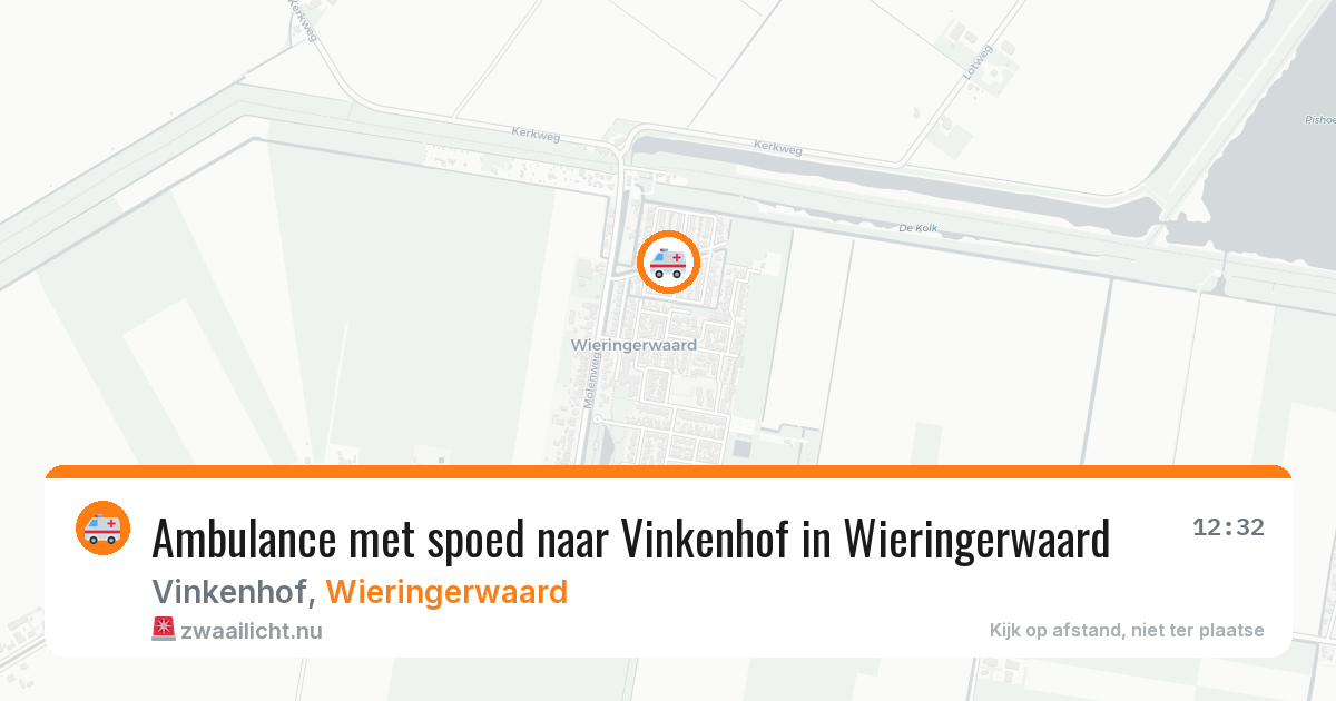 Ambulance met spoed naar Vinkenhof in Wieringerwaard — 23 mei 2026