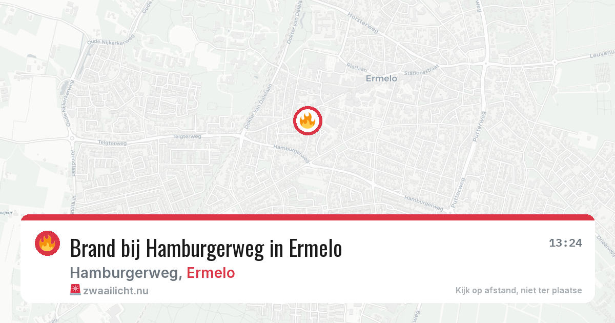 Brand bij Hamburgerweg in Ermelo — 25 mei 2026