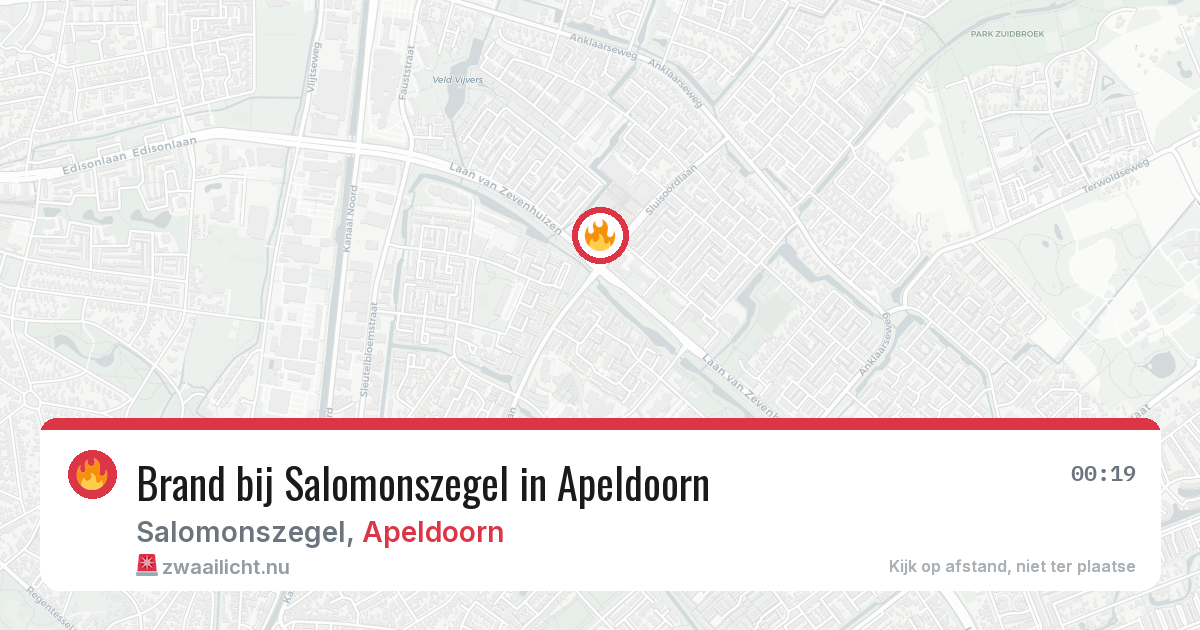 Brand bij Salomonszegel in Apeldoorn — 24 mei 2026