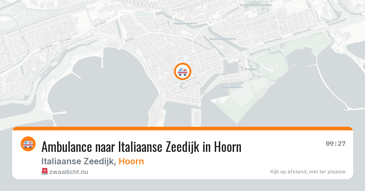 Ambulance naar Italiaanse Zeedijk in Hoorn — 17 jul 2026