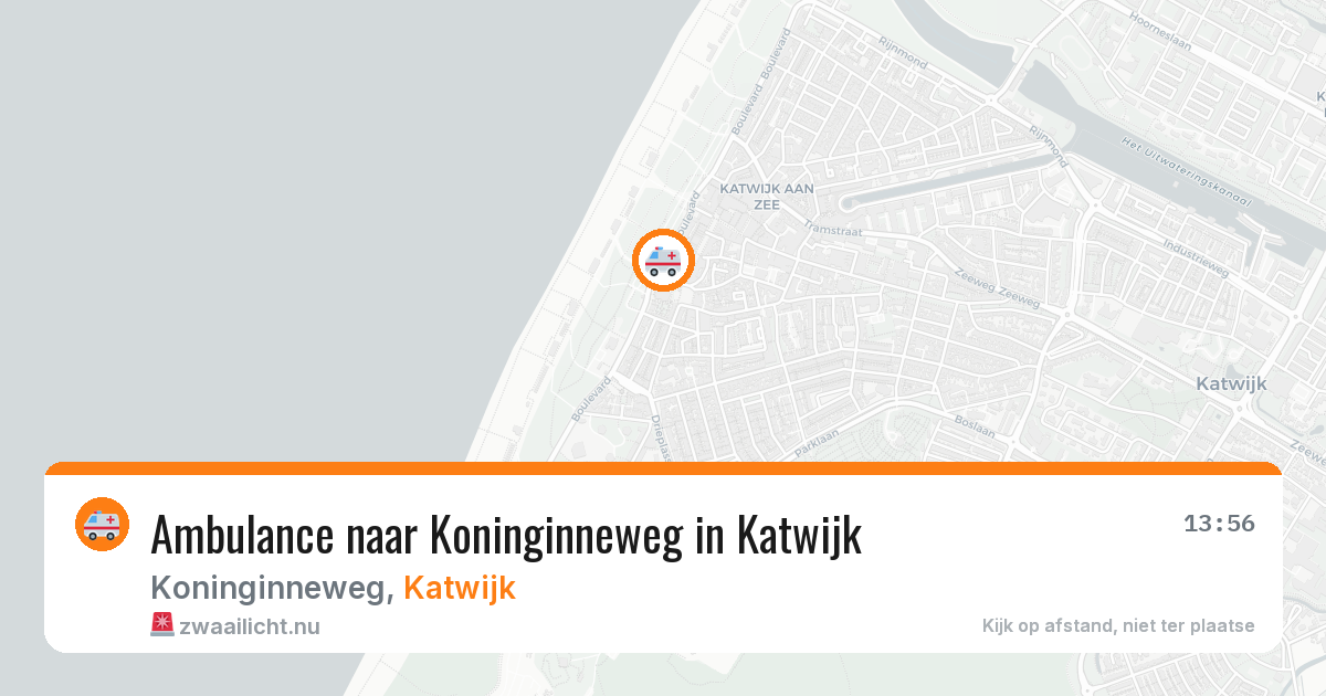 Ambulance naar Koninginneweg in Katwijk — 21 jul 2026