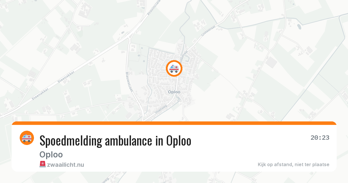 Spoedmelding ambulance in Oploo — 10 feb 2026
