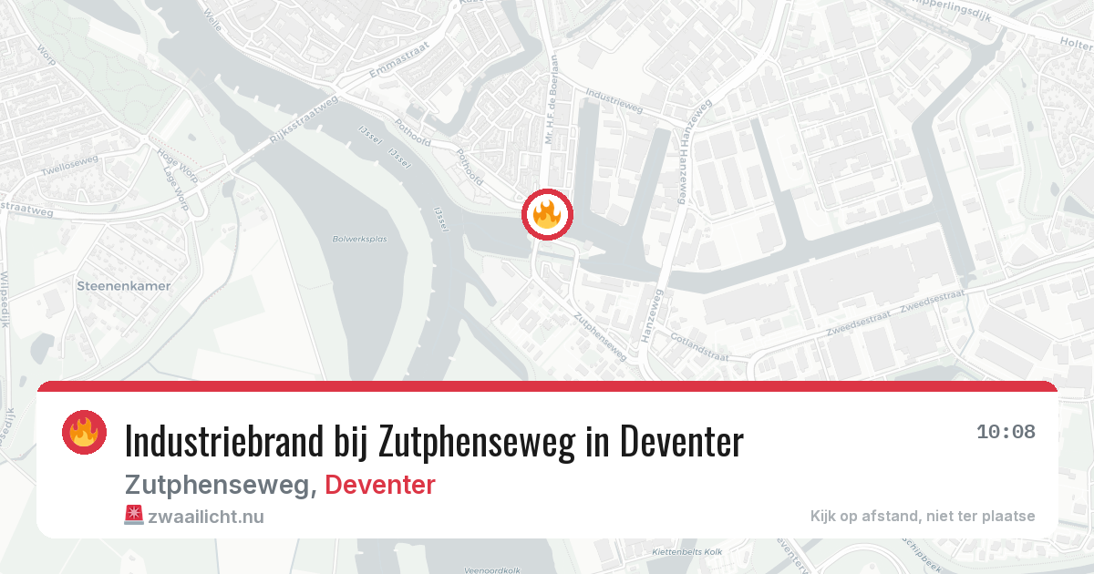 Industriebrand bij Zutphenseweg in Deventer — 4 mei 2026