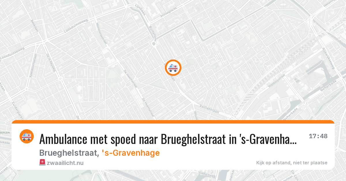Ambulance met spoed naar Brueghelstraat in 's-Gravenhage — 19 mrt 2026