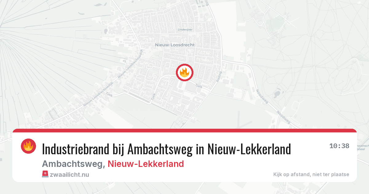 Industriebrand bij Ambachtsweg in Nieuw-Lekkerland — 19 jan 2026
