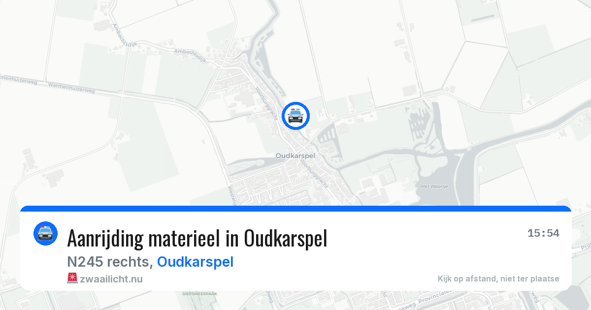 Aanrijding materieel in Oudkarspel — 25 jun 2026