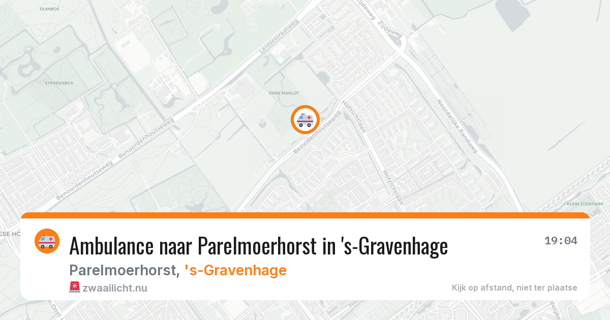 Ambulance naar Parelmoerhorst in 's-Gravenhage — 15 jul 2026
