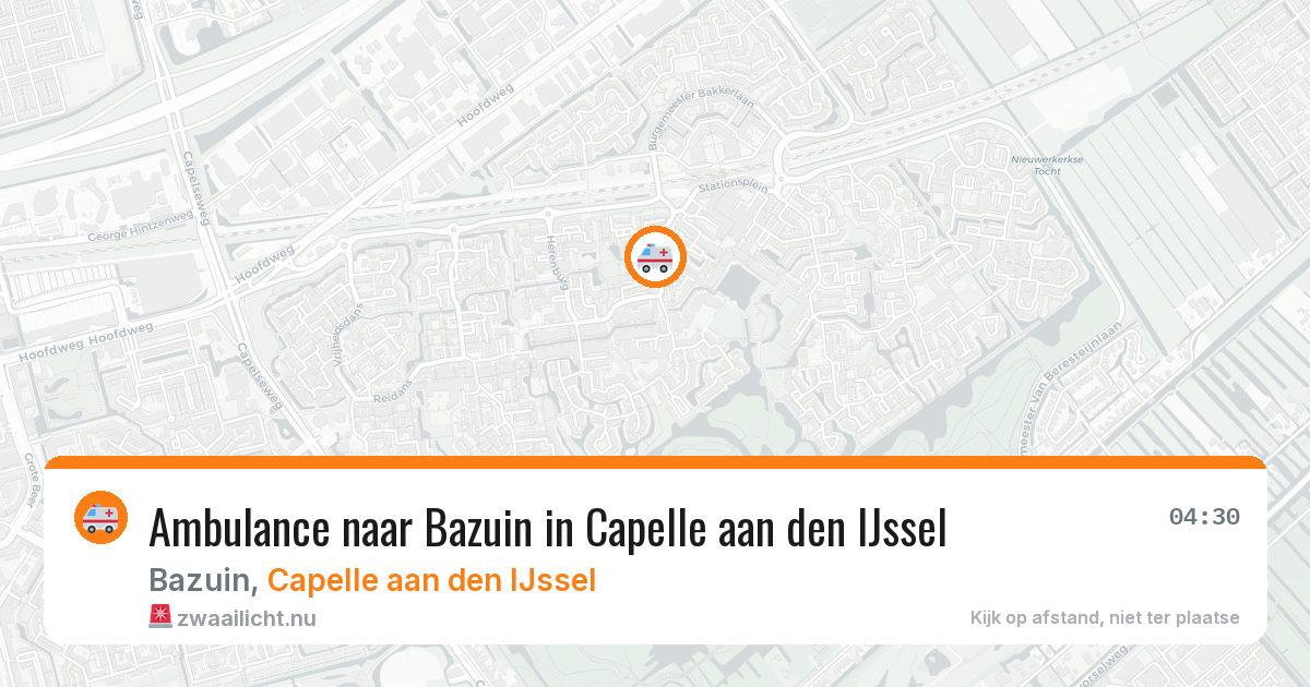Ambulance naar Bazuin in Capelle aan den IJssel — 27 apr 2026