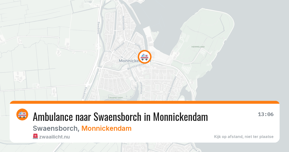 Ambulance naar Swaensborch in Monnickendam — 19 jul 2026