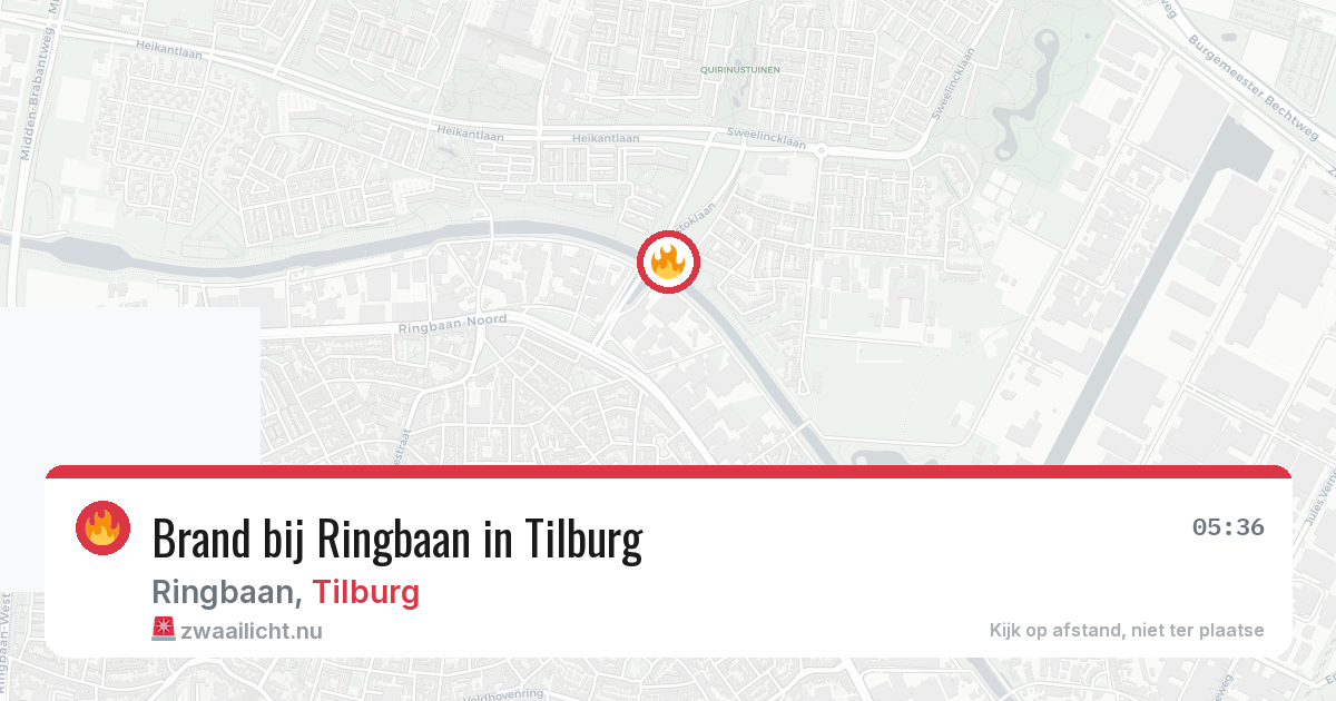 Brand bij Ringbaan in Tilburg — 11 jul 2026