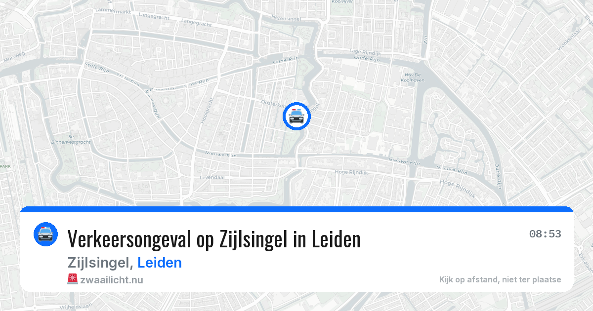 Verkeersongeval op Zijlsingel in Leiden — 15 jul 2026