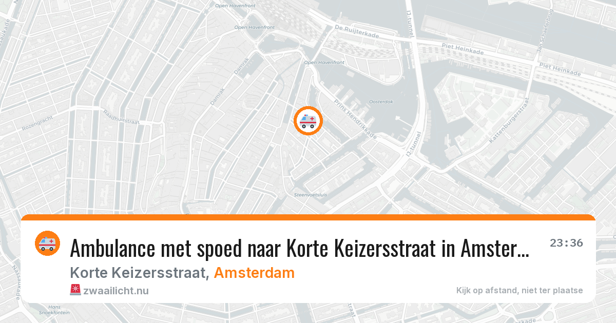 Ambulance met spoed naar Korte Keizersstraat in Amsterdam — 7 jun 2026