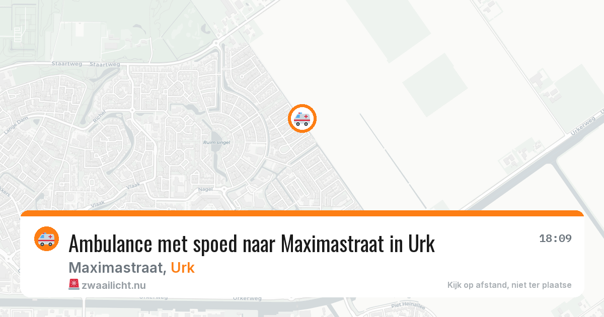 Ambulance met spoed naar Maximastraat in Urk — 28 mrt 2026