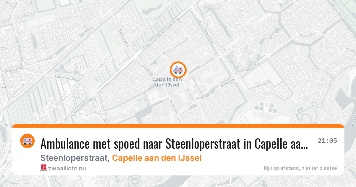 Ambulance met spoed naar Steenloperstraat in Capelle aan den IJssel — 14 mei 2026