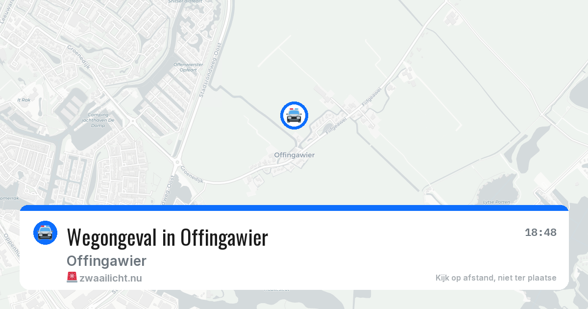 Wegongeval in Offingawier — 15 apr 2026