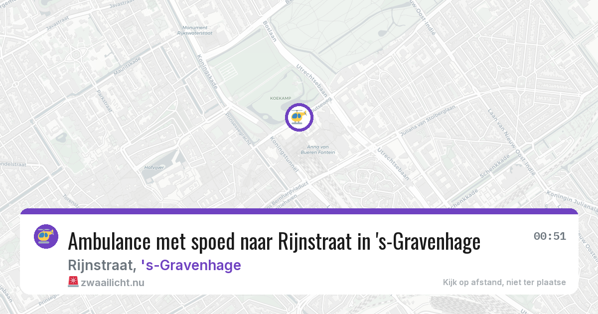 Ambulance met spoed naar Rijnstraat in 's-Gravenhage — 5 jun 2026