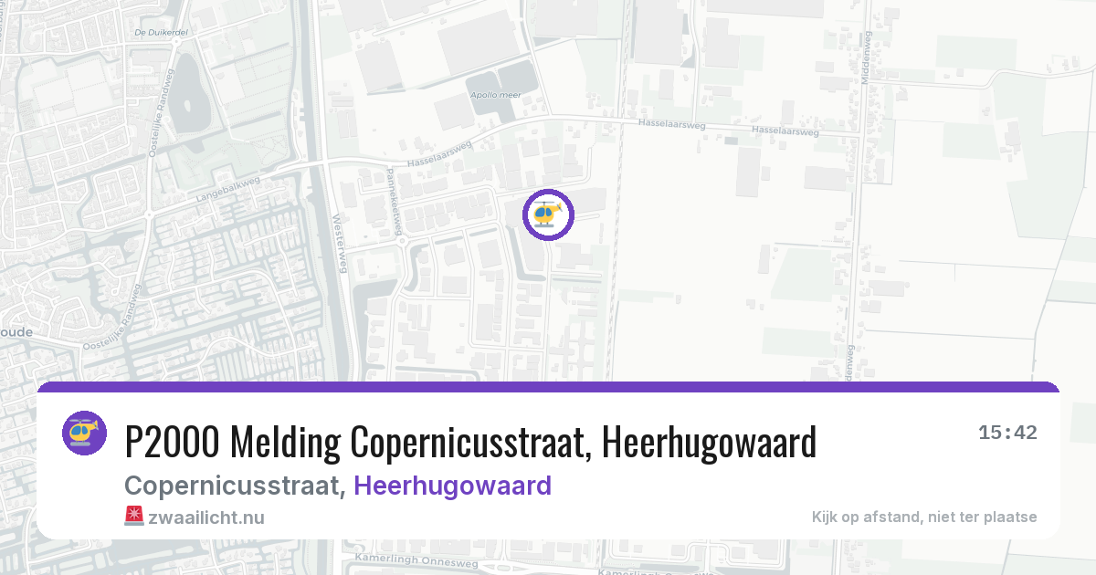P2000 Melding Copernicusstraat, Heerhugowaard — 28 feb 2026