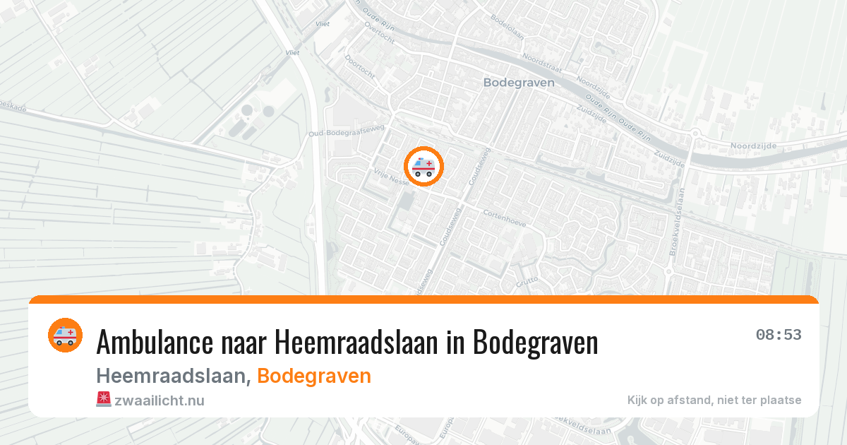Ambulance naar Heemraadslaan in Bodegraven — 23 jul 2026