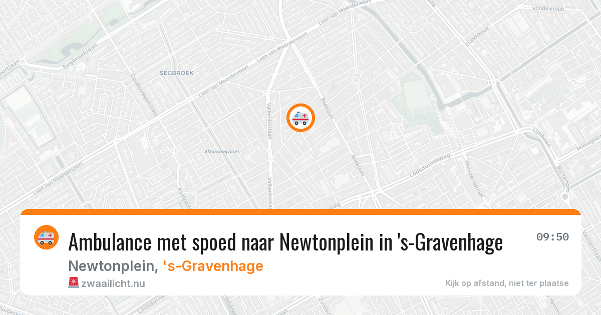 Ambulance met spoed naar Newtonplein in 's-Gravenhage — 4 jun 2026