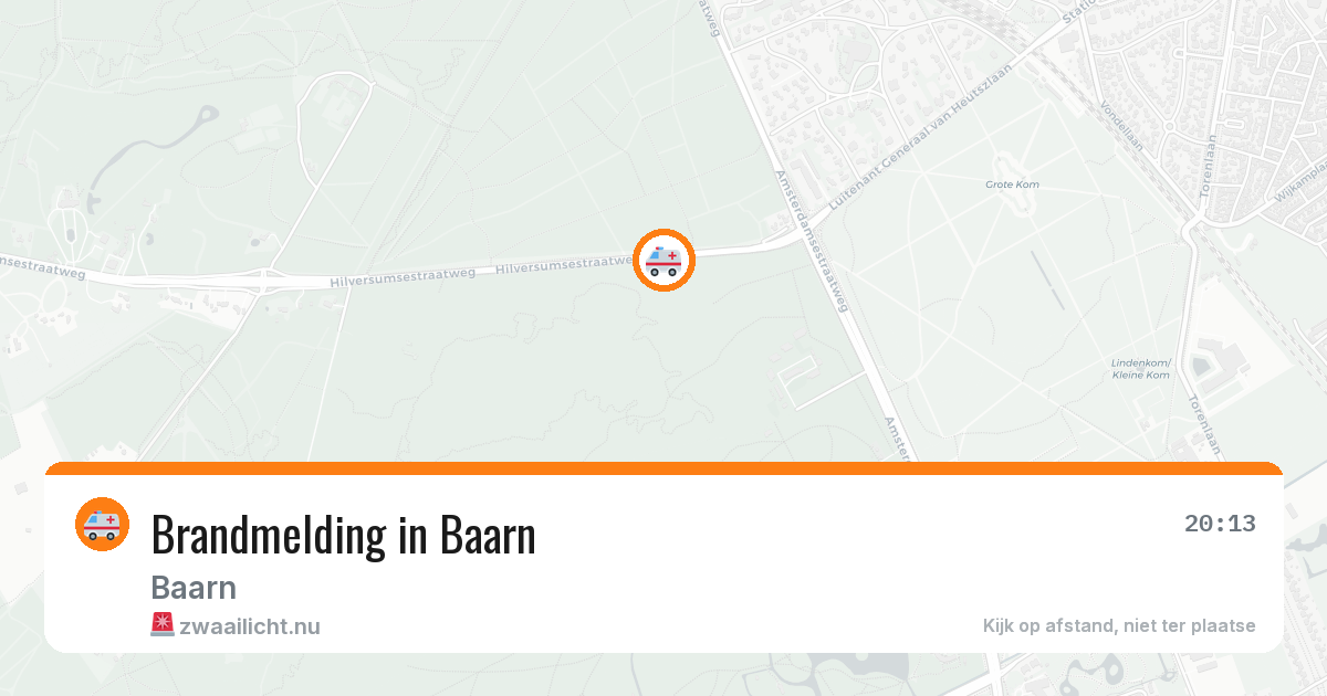 Brandmelding in Baarn — 13 jul 2026