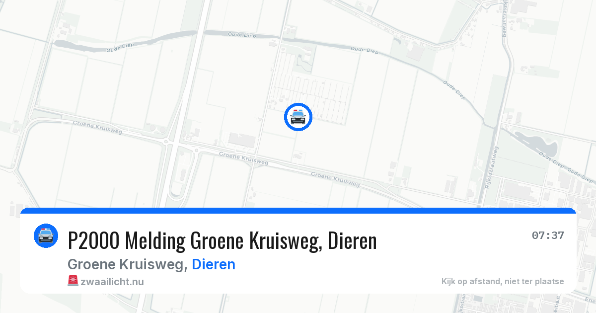 P2000 Melding Groene Kruisweg, Dieren — 11 jul 2026