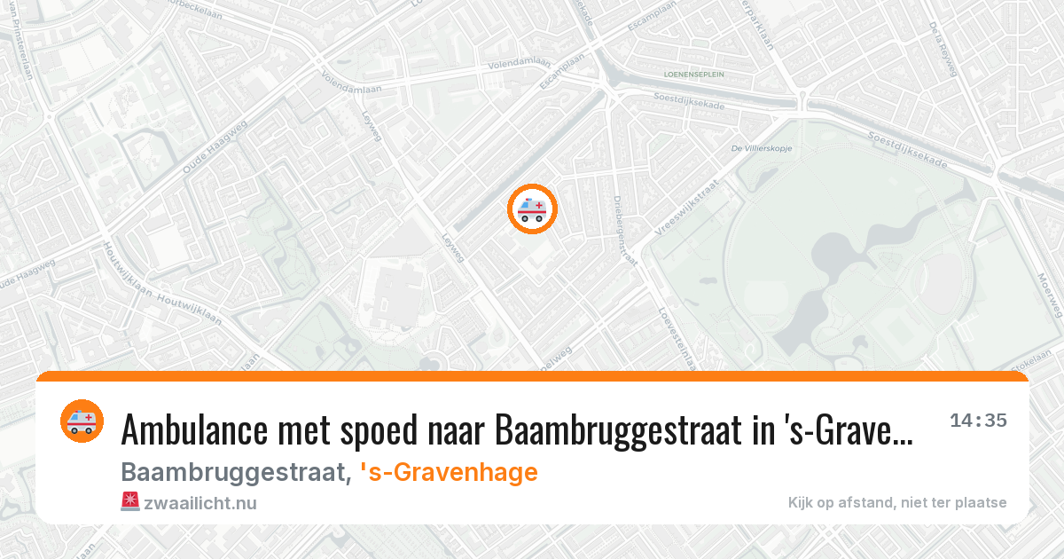 Ambulance met spoed naar Baambruggestraat in 's-Gravenhage — 21 mrt 2026