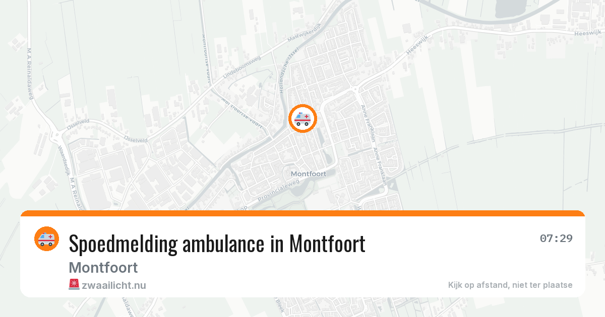 Spoedmelding ambulance in Montfoort — 13 jul 2026