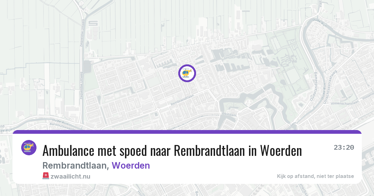 Ambulance met spoed naar Rembrandtlaan in Woerden — 8 jun 2026