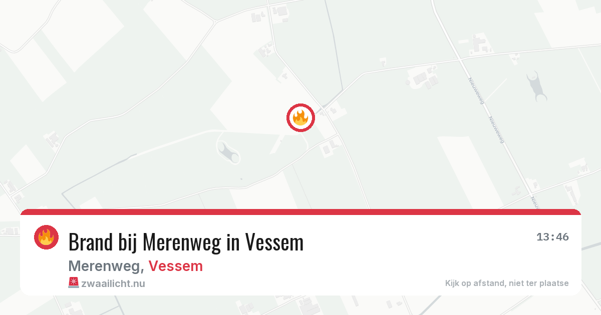 Brand bij Merenweg in Vessem — 9 jul 2026