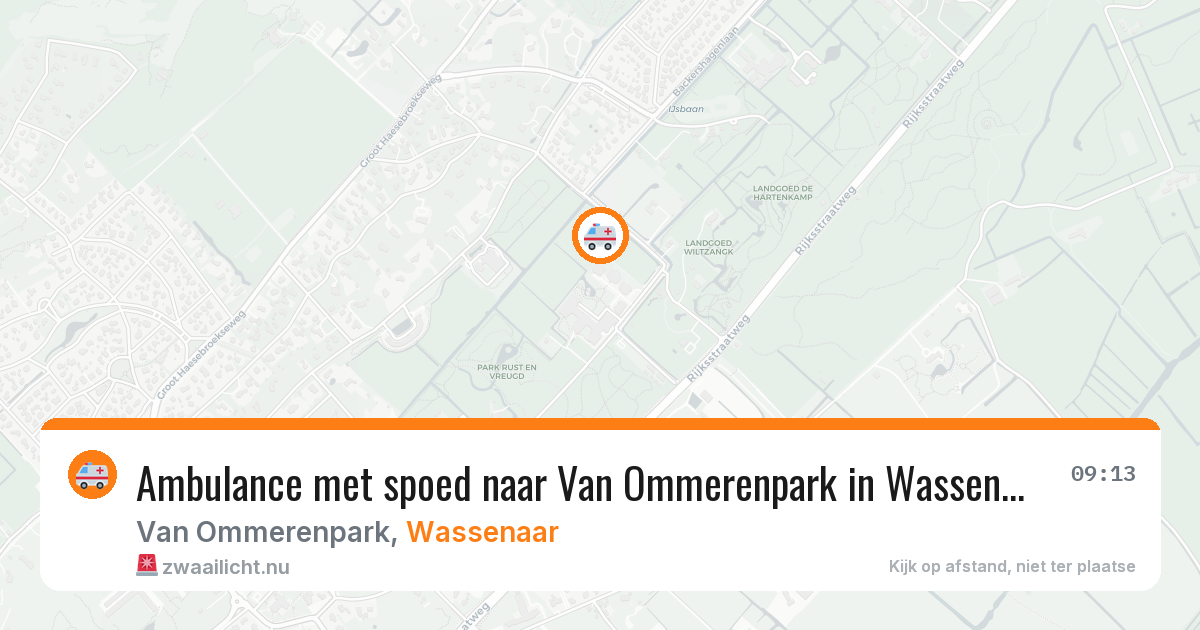 Ambulance met spoed naar Van Ommerenpark in Wassenaar — 17 jul 2026