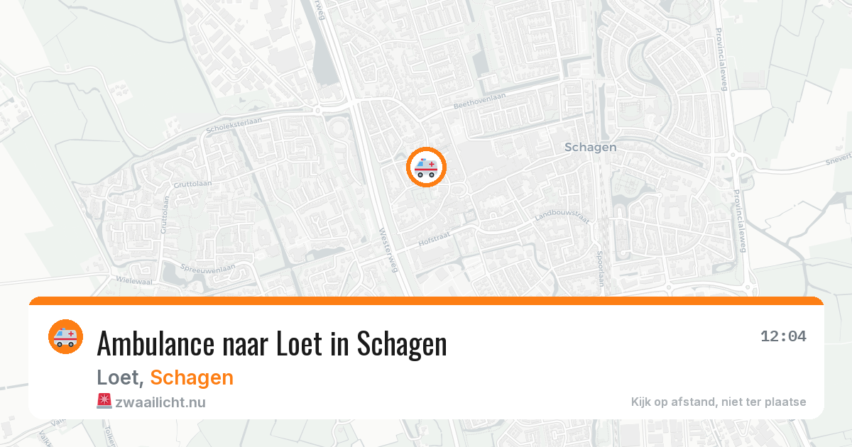 Ambulance naar Loet in Schagen — 20 jul 2026